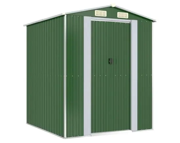 vidaXL cobertizo de jardín acero galvanizado verde 192x191x223 cm | Brico Depôt Promozione Esclusiva