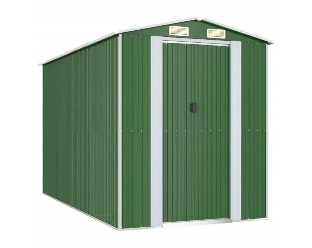vidaXL cobertizo de jardín acero galvanizado verde 192x357x223 cm | Brico Depôt Moderno