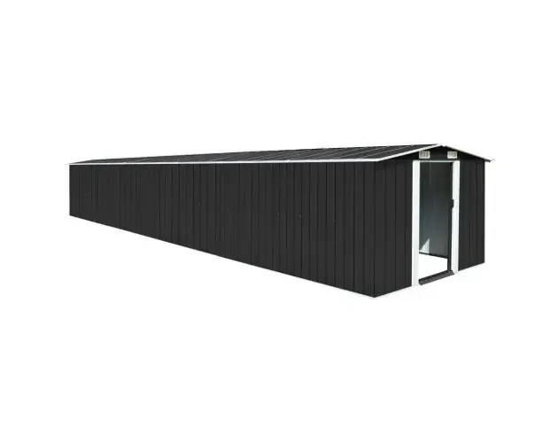 vidaXL cobertizo jardín acero galvanizado gris antracita 257x779x181cm | Brico Depôt Miglior Prezzo