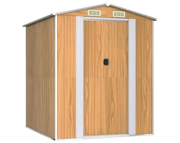 vidaXL cobertizo jardín acero galvanizado marrón claro 192x191x223 cm | Brico Depôt Spedito Oggi