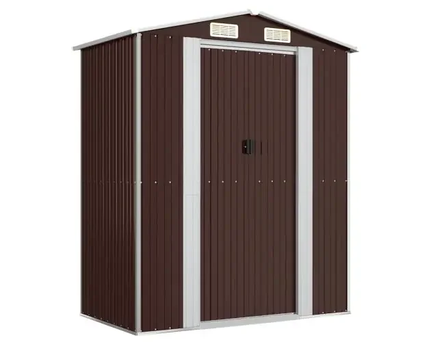 vidaXL cobertizo jardín acero galvanizado marrón oscuro 192x108x223 cm | Brico Depôt Ordina Subito