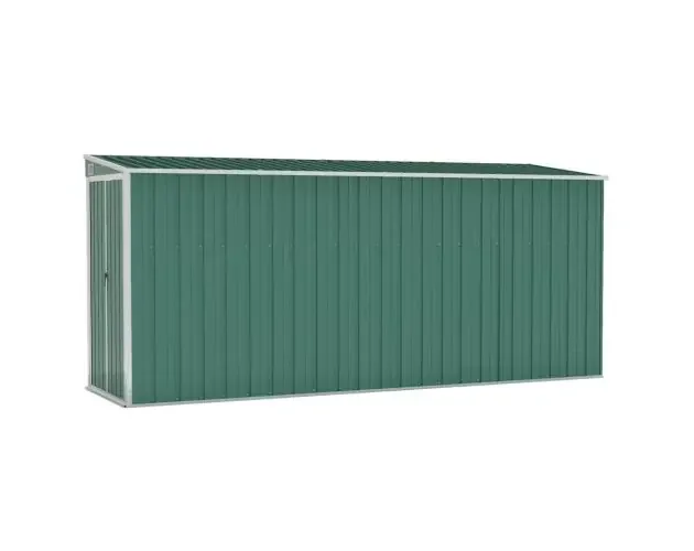 vidaXL cobertizo jardín pared acero galvanizado verde 118x382x178 cm | Brico Depôt Economico