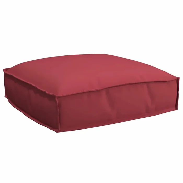 vidaXL Cojín de palé para asiento Rojo vino 50 x 50 x 12 cm