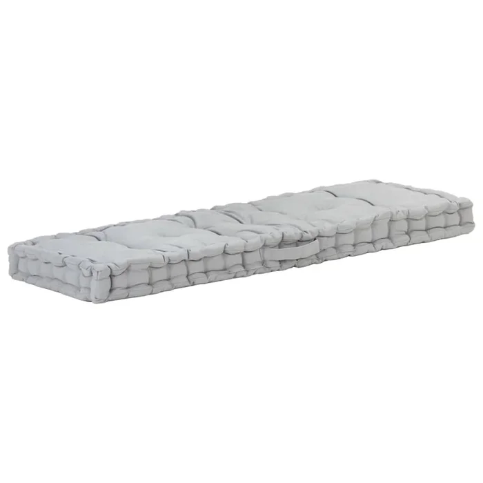 vidaXL Cojín para palés algodón gris 120x40x7 cm