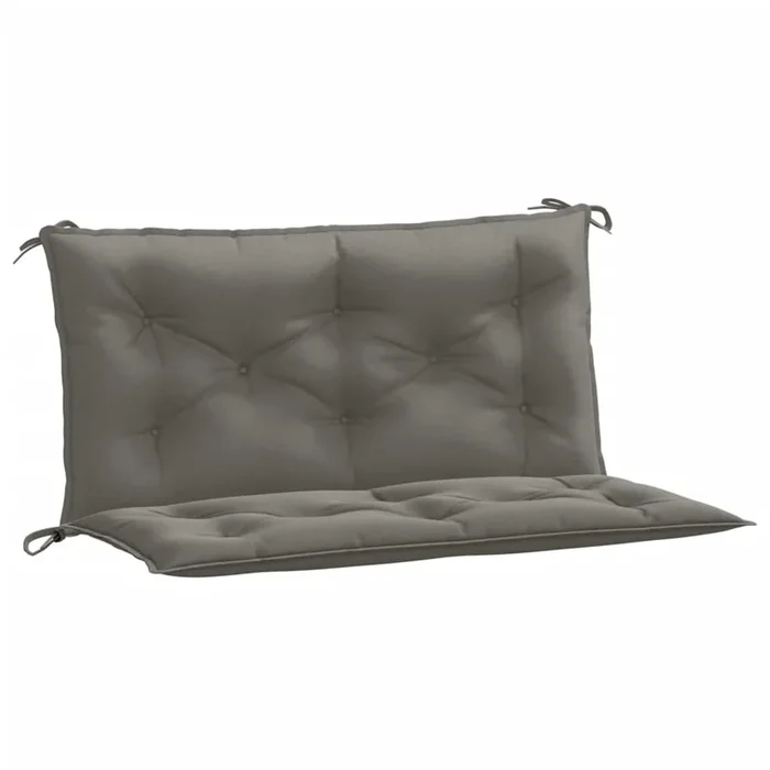 vidaXL Cojines banco jardín 2 uds tela gris oscuro melange 100x50x7 cm