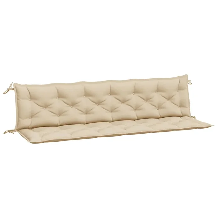 vidaXL Cojines de banco de jardín 2 uds tela Oxford beige 200x50x7 cm