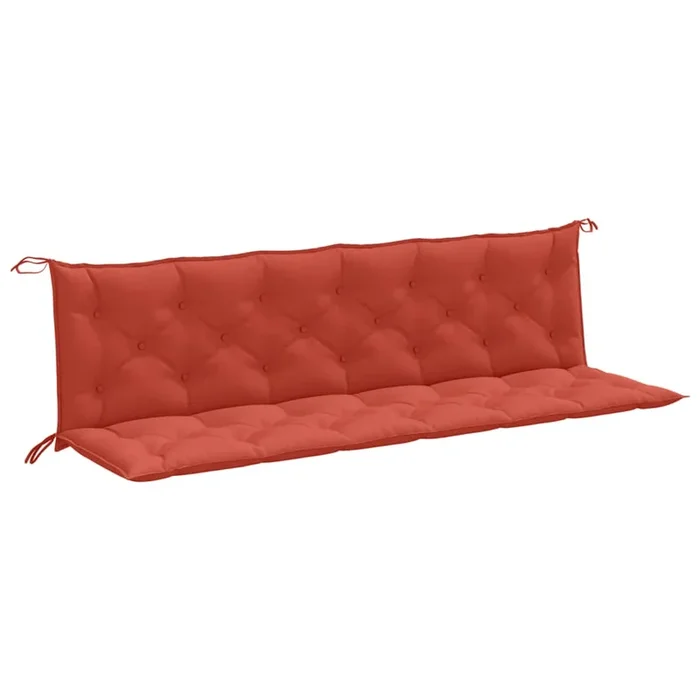 vidaXL Cojines para banco jardín 2 uds tela rojo melange 200x50x7 cm