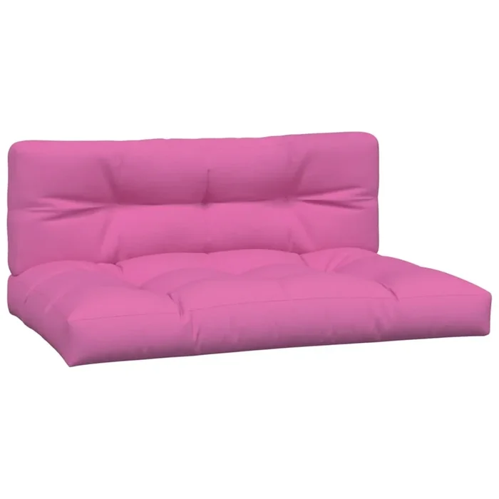 vidaXL Cojines para sofá de palets 2 piezas tela rosa (4)