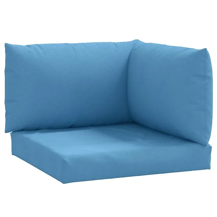 vidaXL Cojines para sofá de palets 3 uds tela azul melange
