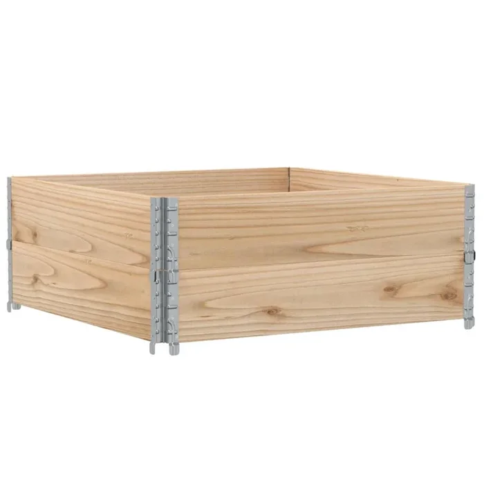 vidaXL Collares de palets 2 unidades madera maciza de pino 100×100 cm