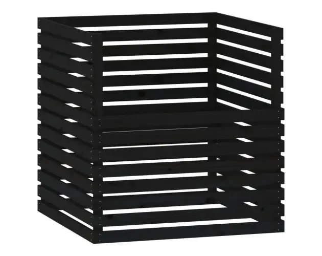 vidaXL compostador de madera maciza de pino negro 100x100x102 cm | Brico Depôt Soddisfatti O Rimborsati