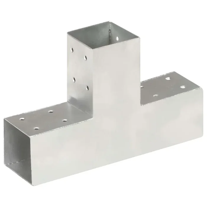 vidaXL Conectores de postes en forma de T metal galvanizados 71×71 mm
