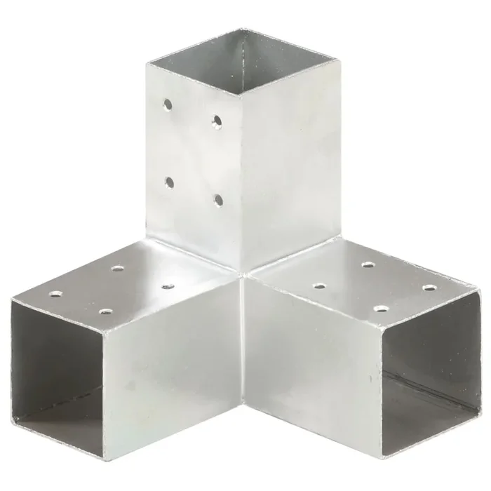 vidaXL Conectores de postes en forma de Y metal galvanizado 71×71 mm