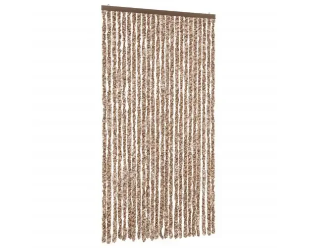 vidaXL cortina antimoscas chenilla beige y marrón oscuro 100×220 cm | Brico Depôt Vendita Finale