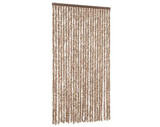 vidaXL cortina antimoscas chenilla beige y marrón oscuro 100×230 cm | Brico Depôt Garanzia Inclusa