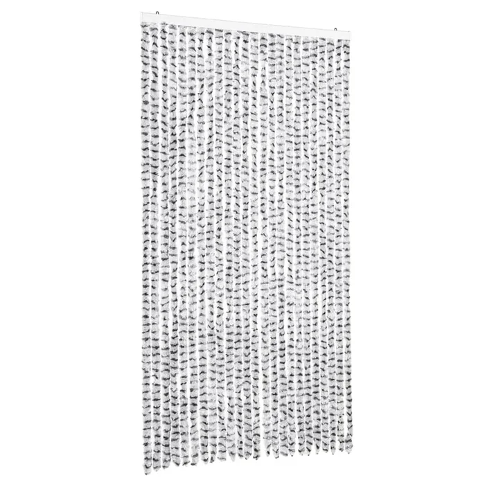 vidaXL Cortina antimoscas chenilla gris claro y gris oscuro 100×230 cm