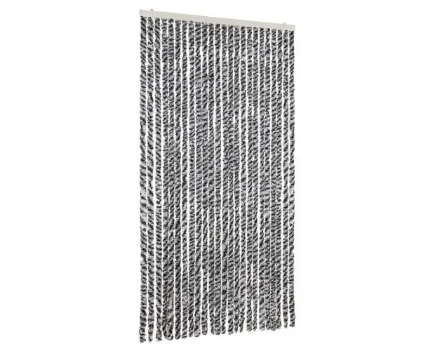 vidaXL cortina antimoscas chenilla gris negro y blanco 100×220 cm | Brico Depôt Migliore Qualità