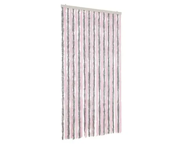 vidaXL cortina antimoscas chenilla gris plateado y rosa 100×230 cm | Brico Depôt Scelto Dai Clienti