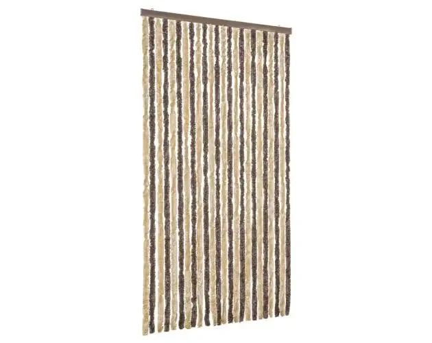 vidaXL cortina antimoscas chenilla marrón oscuro y beige 100×230 cm | Brico Depôt Fatto A Mano