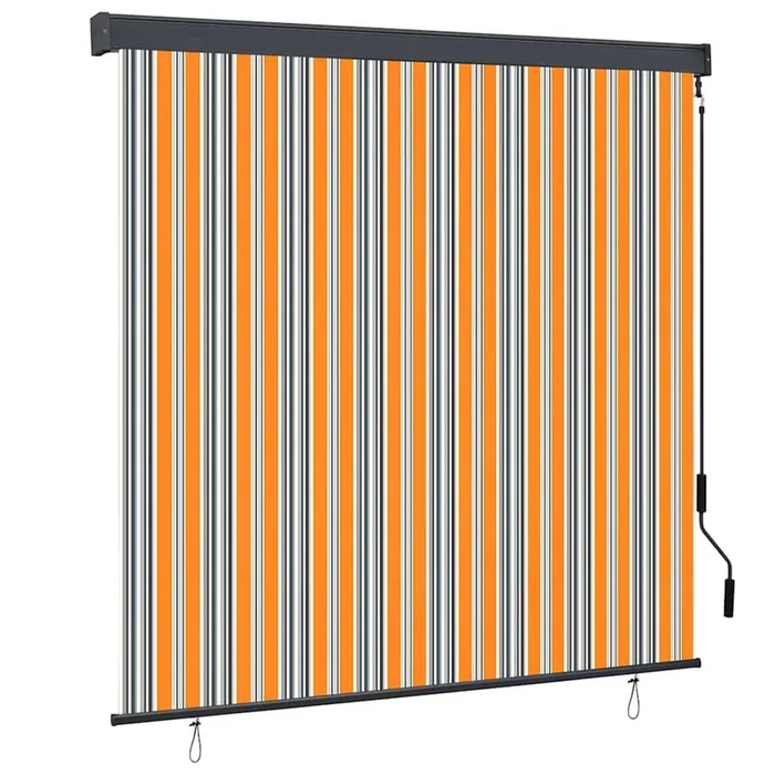 vidaXL Cortina de Rodillo Exterior Amarillo y azul 180 x 250 cm tela