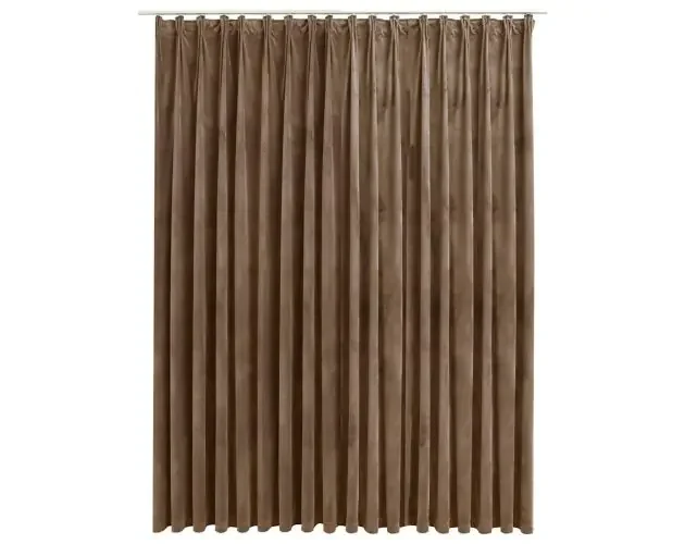 vidaXL cortina opaca con ganchos terciopelo beige 290×245 cm | Brico Depôt Professionale