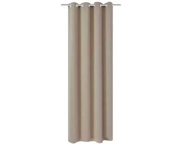 vidaXL cortina opaca con ojales de metal crema 270×245 cm | Brico Depôt Offerta Speciale