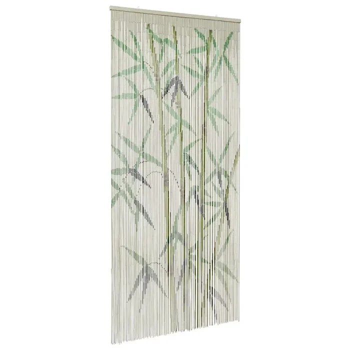 vidaXL Cortina para puerta insectos estampado de bambú 90x220cm bambú
