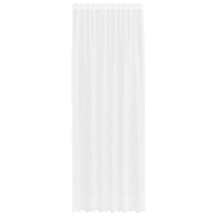vidaXL Cortinas con cortinas Blanco 500x100cm Poliéster (6)