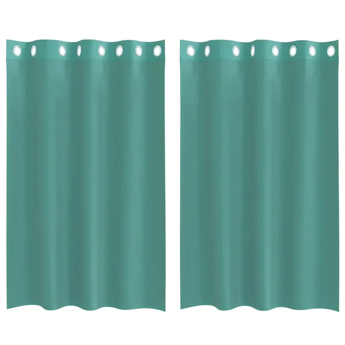vidaXL Cortinas de gasa con ojales 2 uds turquesa (4)