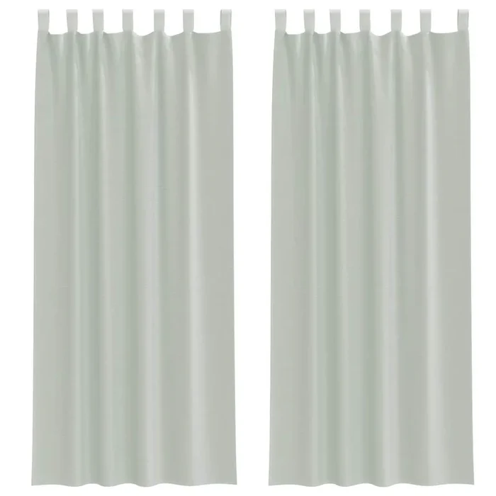 vidaXL Cortinas de gasa con trabillas 2 uds gris claro 140×260 cm