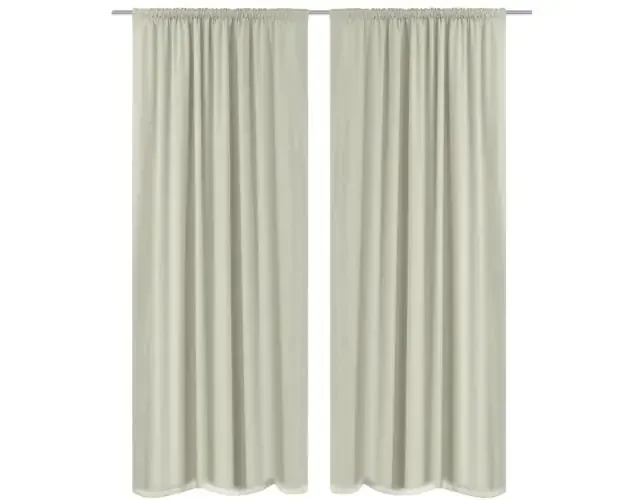 vidaXL cortinas opacas 2 ud doble capa 140×245 cm crema ahorro energía | Brico Depôt Professionale
