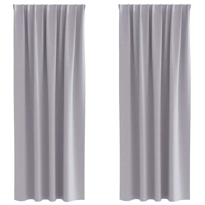 vidaXL Cortinas opacas Gris Metalizado Poliéster (15)