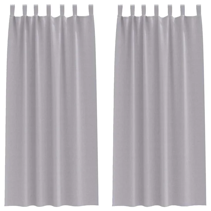 vidaXL Cortinas opacas Gris Metalizado Poliéster (5)
