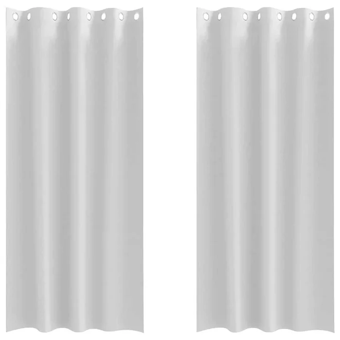 vidaXL Cortinas opacas Gris Pálido Poliéster (7)