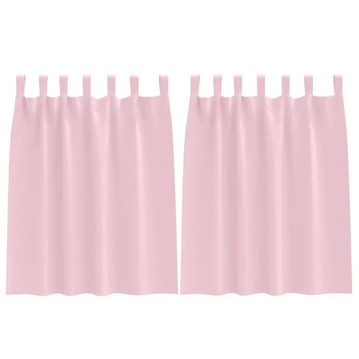 vidaXL Cortinas opacas Rosa Bebé Poliéster (9)