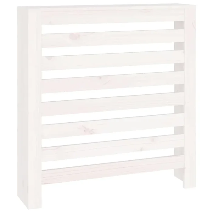vidaXL Cubierta de radiador madera maciza de pino blanco 79,5x19x84 cm (2)