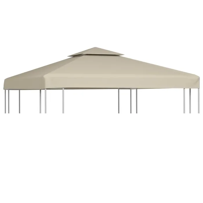 vidaXL Cubierta de repuesto de cenador 310 g/m² beige 3×3 m