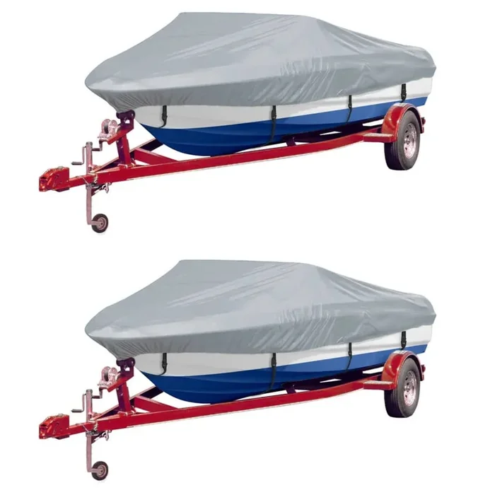 vidaXL Cubierta para barco 2 unidades gris 519-580×294 cm