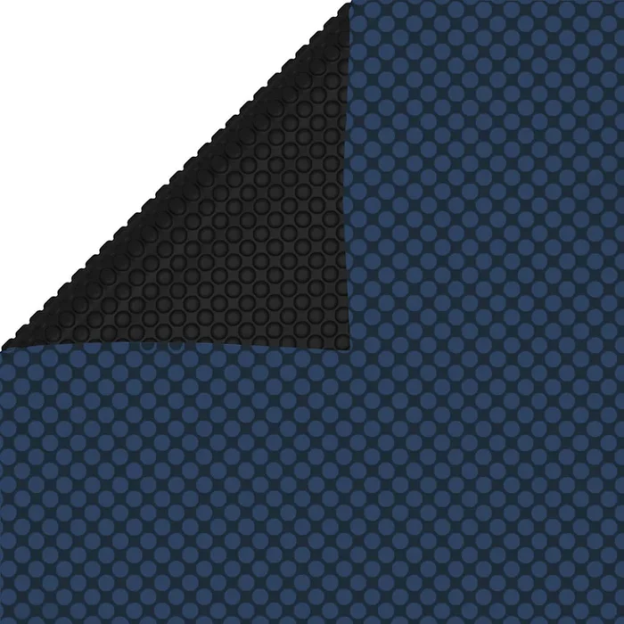 vidaXL Cubierta solar de piscina de PE flotante negro y azul 1200x600cm