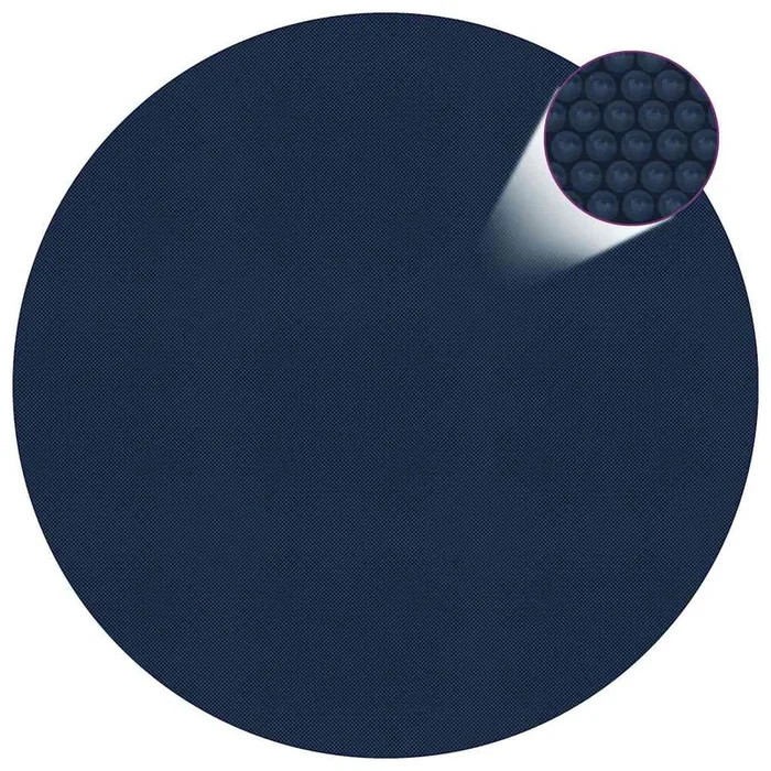 vidaXL Cubierta solar de piscina de PE flotante negro y azul 527 cm