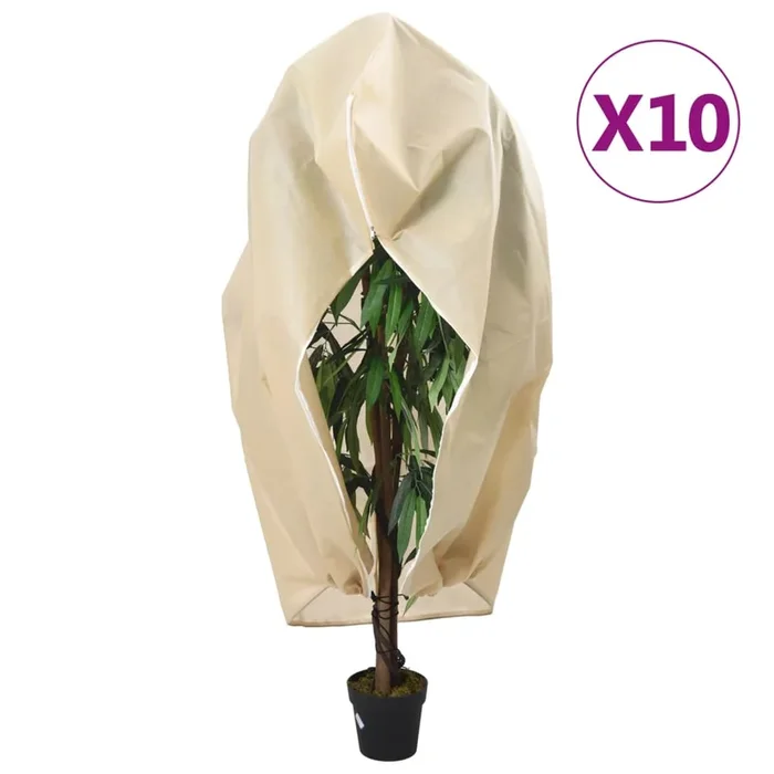 vidaXL Cubiertas para plantas con cremallera 10 uds 70 g/m² 3,14×2,5 m (3)