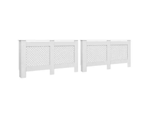 vidaXL cubiertas para radiador 2 unidades mdf blanco 152x19x81,5 cm | Brico Depôt Prezzo Basso