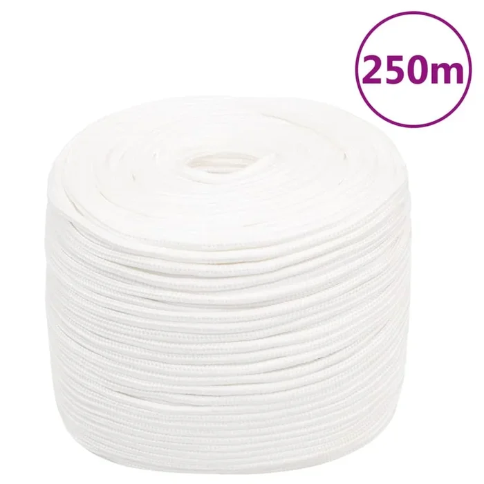 vidaXL Cuerda de barco polipropileno blanco intenso 10 mm 250 m