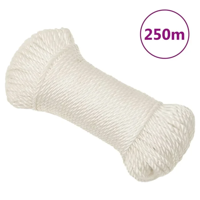 vidaXL Cuerda de trabajo polipropileno blanco 3 mm 250 m
