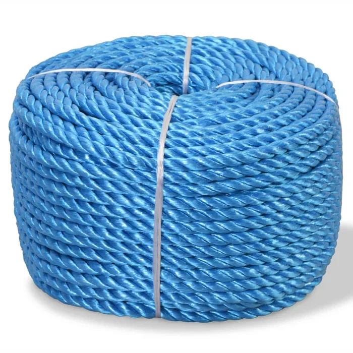vidaXL Cuerda torcida de polipropileno 8 mm 500 m azul