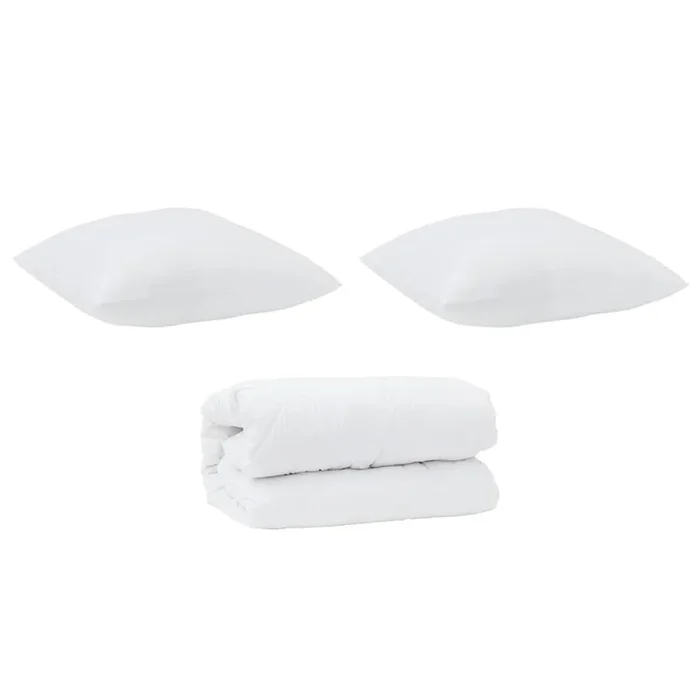 vidaXL Edredón con almohadas con almohada 3 pcs Microfibra (103)