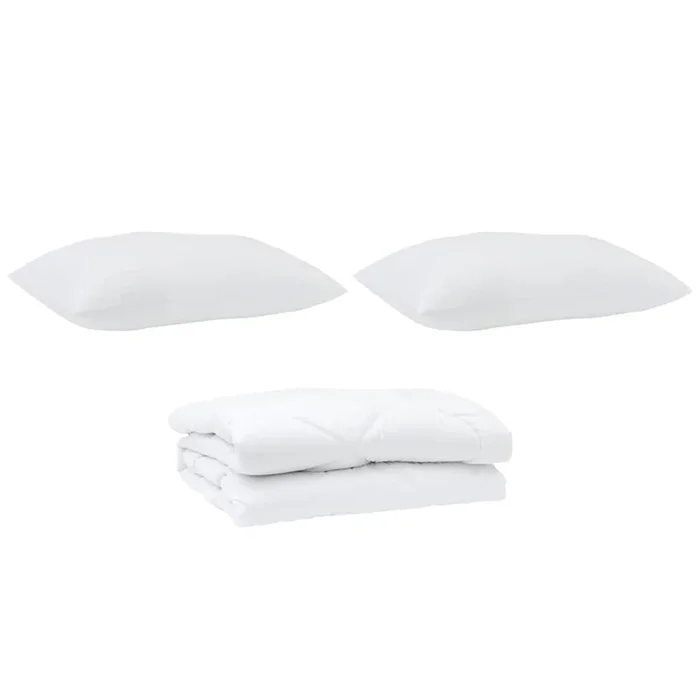 vidaXL Edredón con almohadas con almohada 3 pcs Microfibra (125)