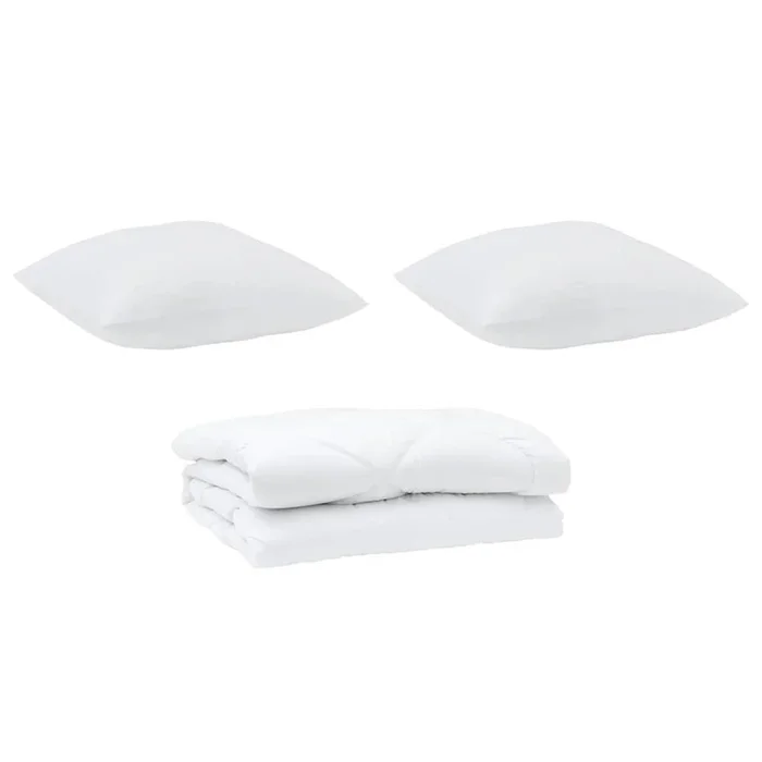 vidaXL Edredón con almohadas con almohada 3 pcs Microfibra (85)