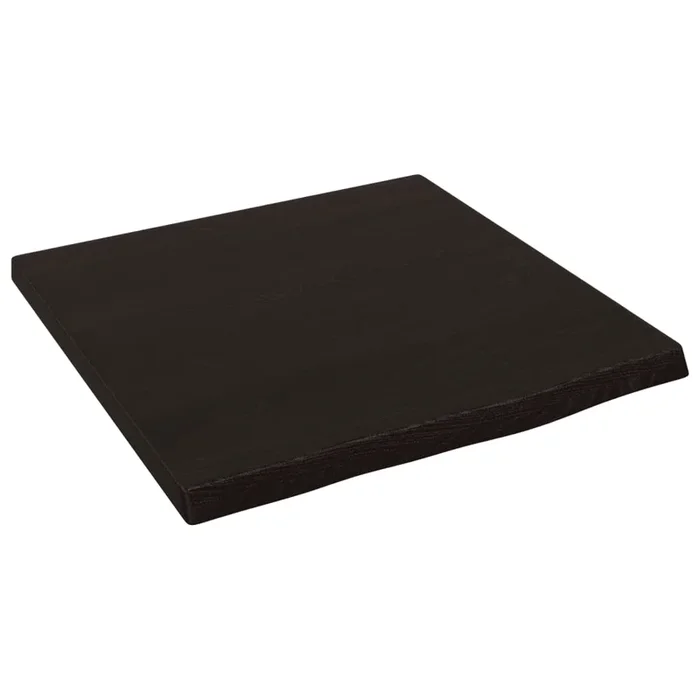 vidaXL Encimera baño madera maciza tratada marrón oscuro 40x40x2 cm