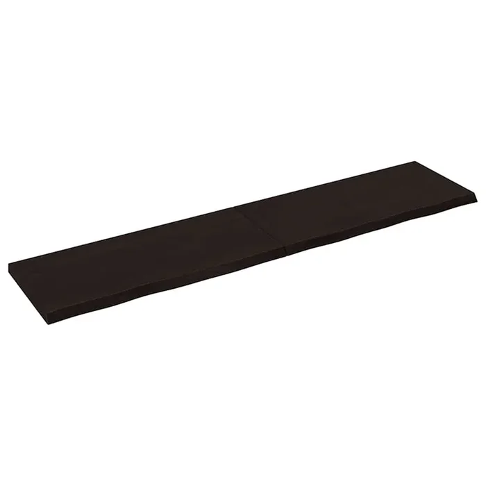 vidaXL Encimera de baño madera tratada marrón oscuro 180x40x(2-4) cm
